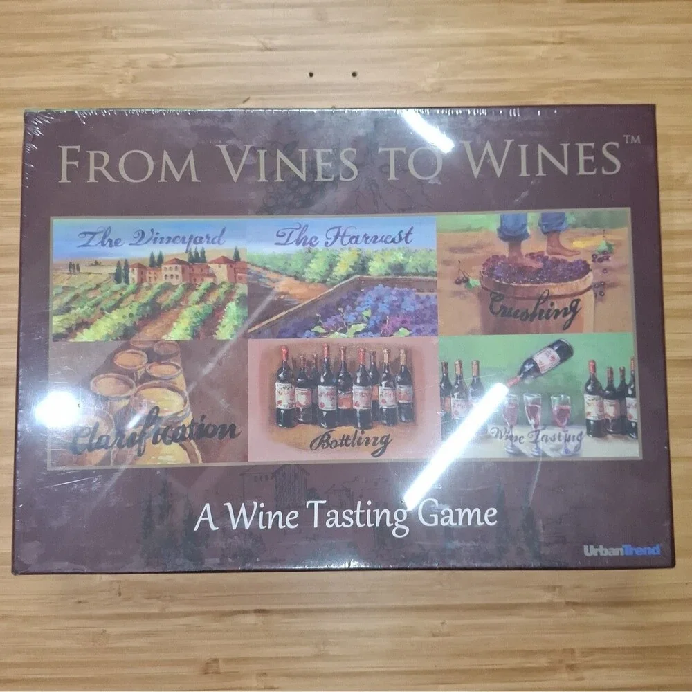 From Vines To Wines Board Game Adult Learning, Wine Tasting Game Urban Trend NEW